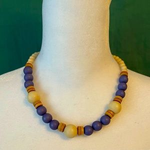 16” wooden bead necklace